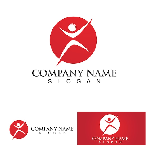Logotipo de personas de vida saludable