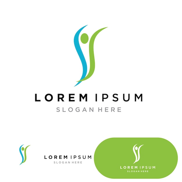 Logotipo de personas de vida saludable