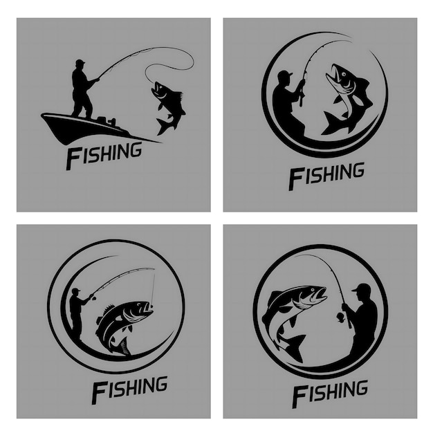 El logotipo de la pesca premium es el logotipo negro.