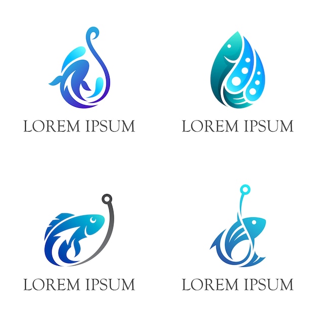 Logotipo de pesca simple