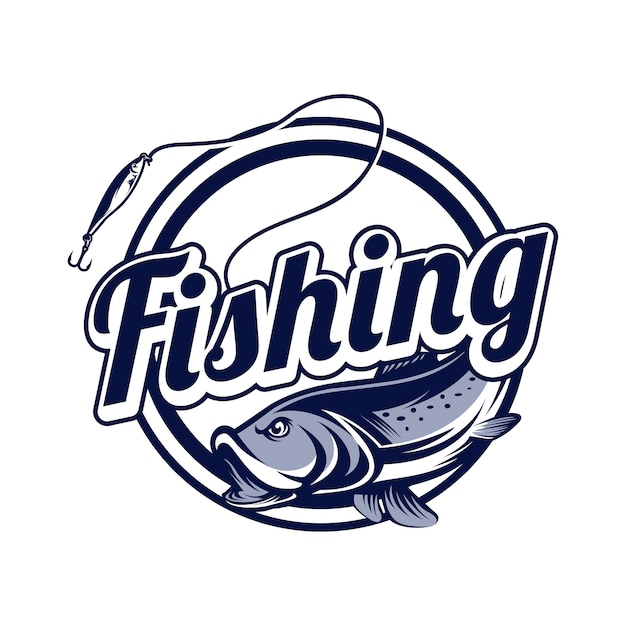 Vector logotipo de pesca