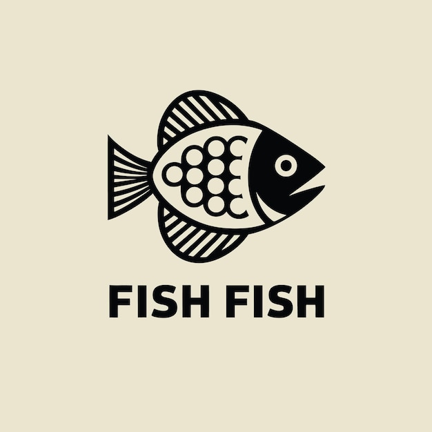 un logotipo de pescado que dice pescado en él