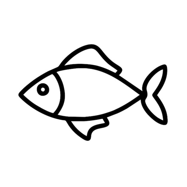 logotipo de un pez de formas geométricas simples sobre un fondo blanco líneas claras líneas delgadas simétricas