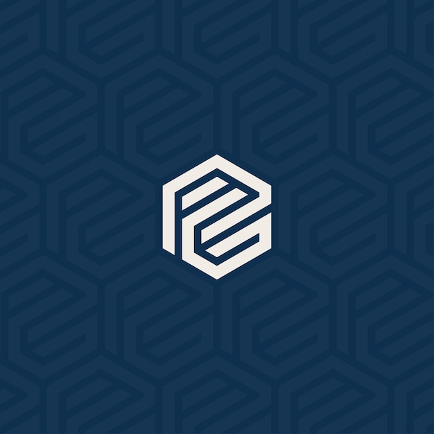 Logotipo de PFG con diseño de patrón de fondo