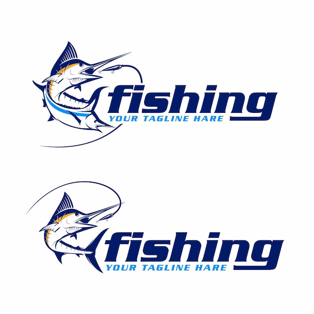 Logotipo de phishing de marlin y pez vela