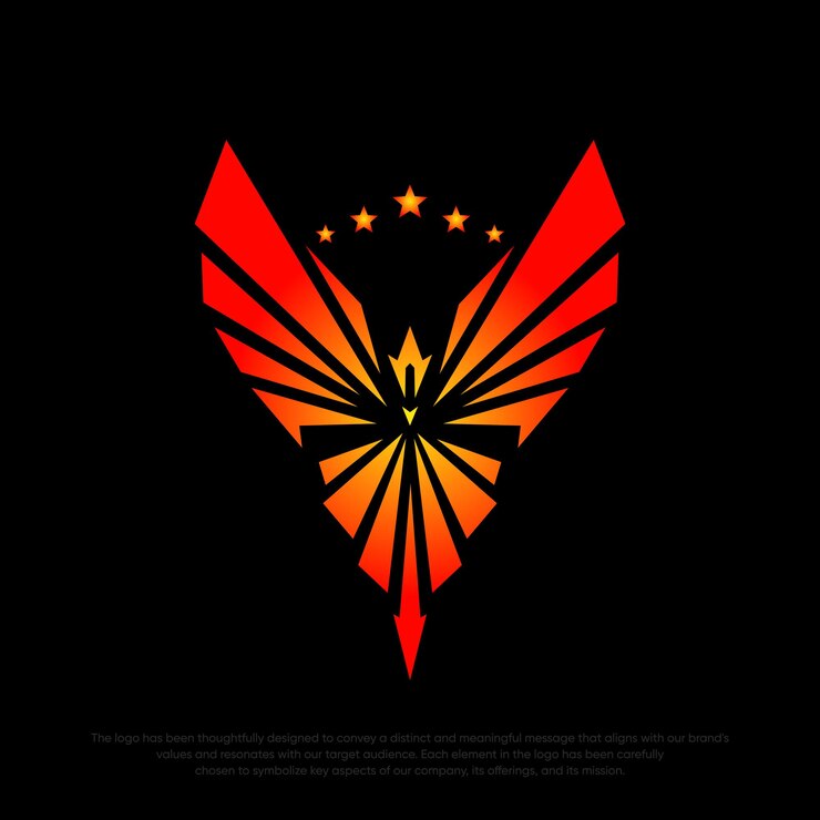Vector logotipo de phoenix phoenix y alas logo diseño vector logo templete