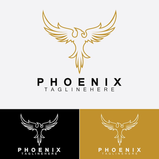 Logotipo de phoenix plantilla de diseño de ilustración vectorial