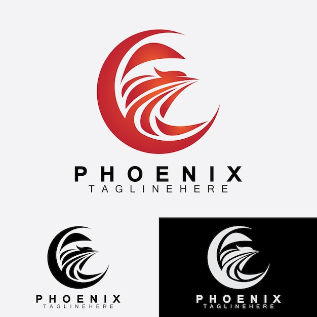 Logotipo de phoenix plantilla de diseño de ilustración vectorial