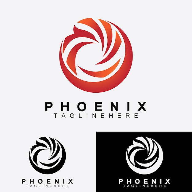 Logotipo de phoenix plantilla de diseño de ilustración vectorial