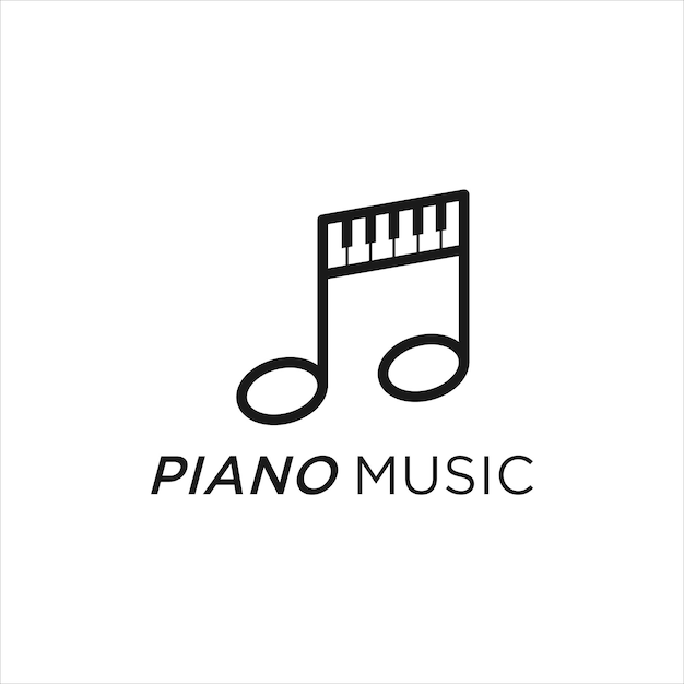 Vector logotipo de piano