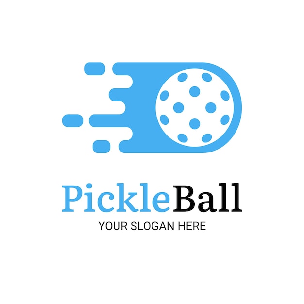 Logotipo de Pickleball aislado ilustración vectorial sobre fondo blanco.