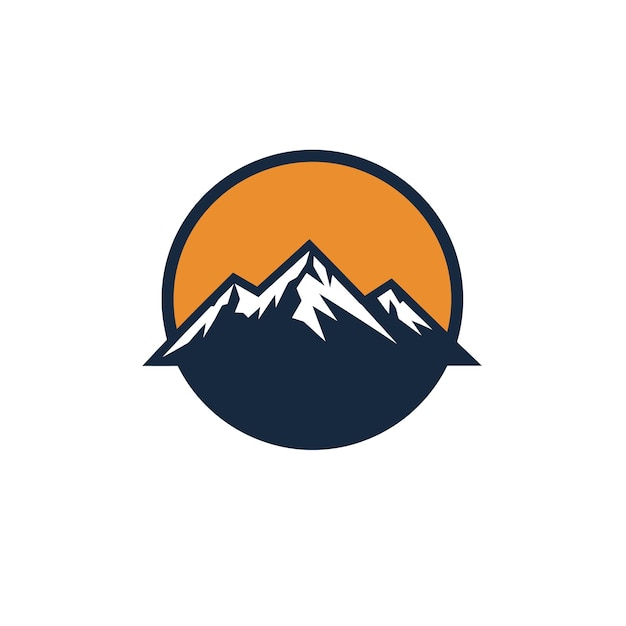 El logotipo del pico de la montaña