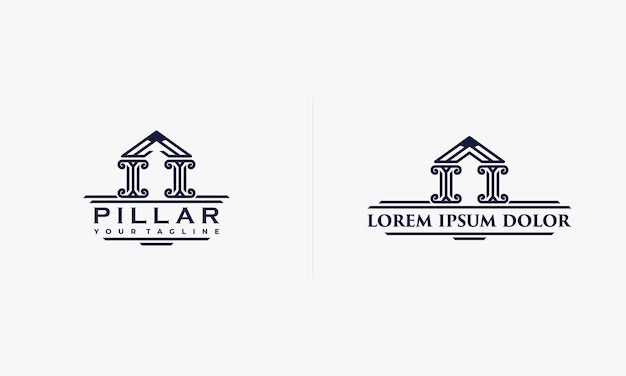 logotipo de pictograma para pilar