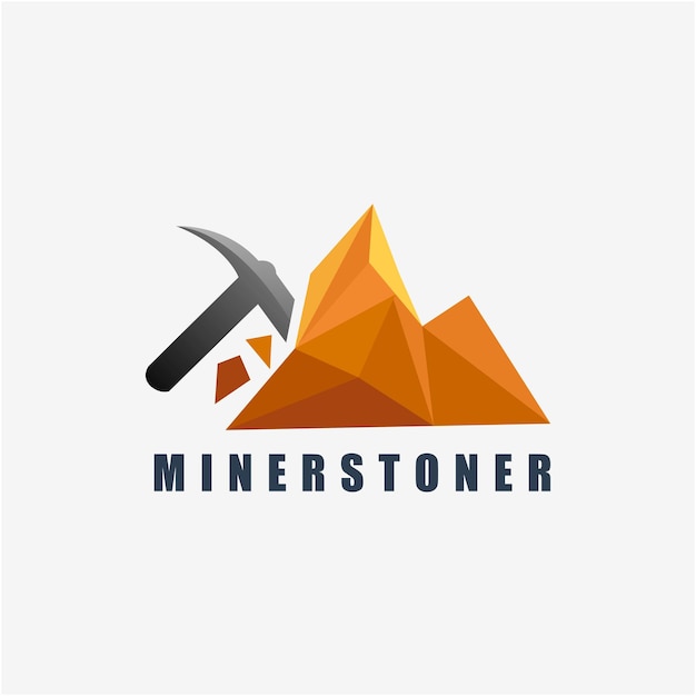 Logotipo de piedra minera