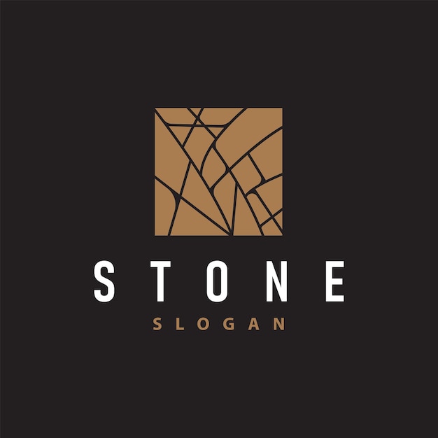 Logotipo de piedra premium diseño elegante equilibrio de piedra vector paso de roca diseño de ilustración de caminata