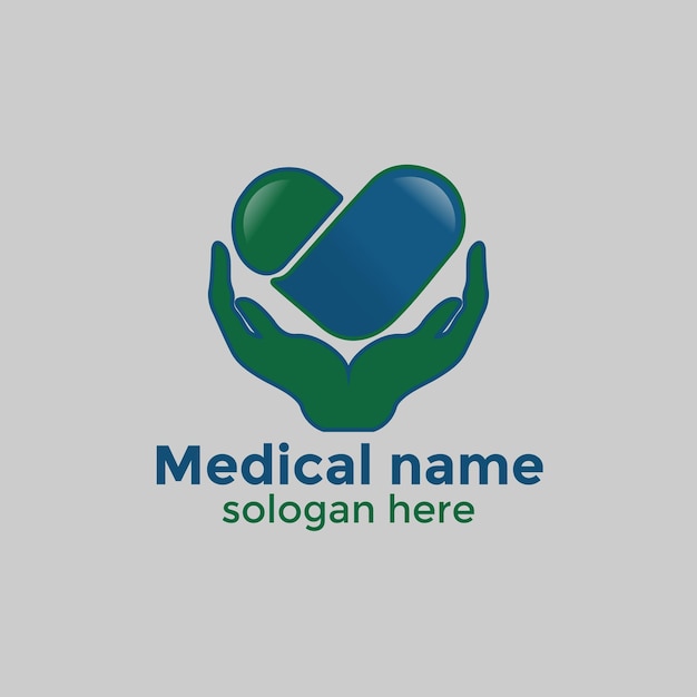 El logotipo de la píldora médica para el corazón
