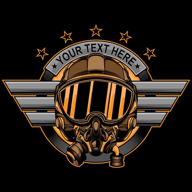 Vector logotipo de piloto de combate