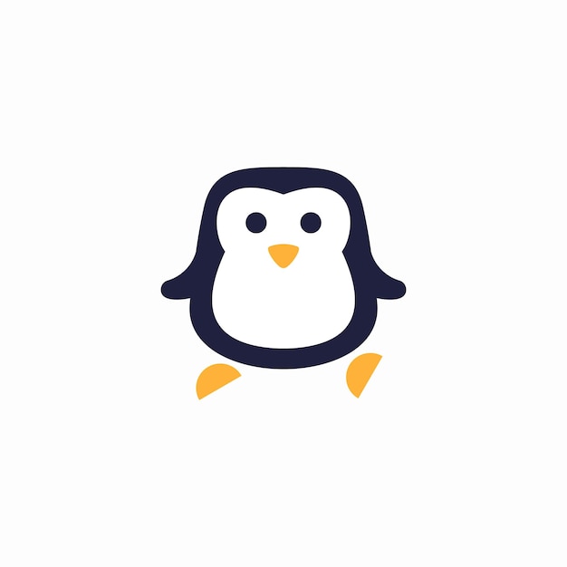 logotipo de pingüino caminando
