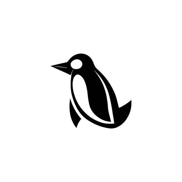 Un logotipo de pingüino con el título 'pingüino'