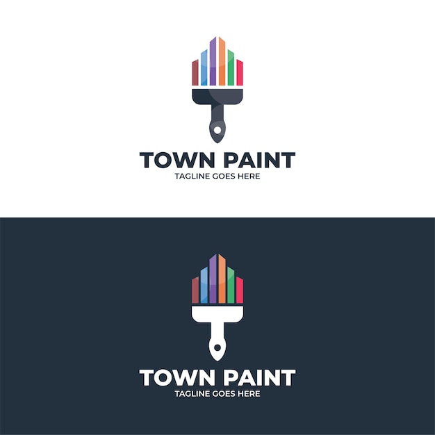 Logotipo de pintura de la ciudad