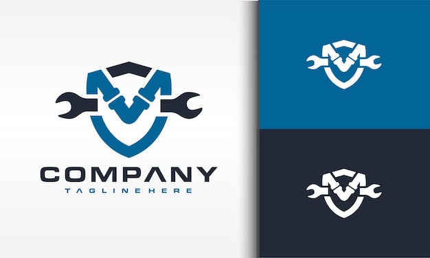 logotipo de la pipa de protección de la letra M
