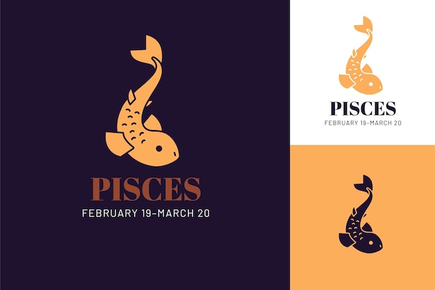 Vector logotipo de piscis