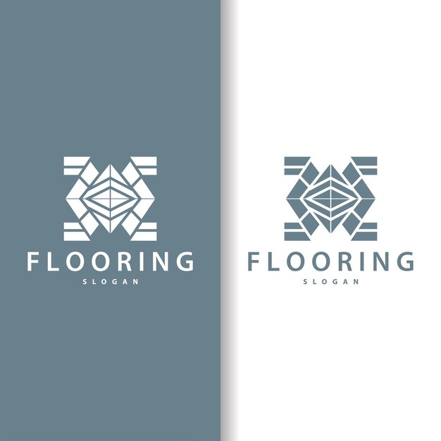 Logotipo del piso diseño abstracto simple decoración del hogar ilustración vectorial de azulejos de cerámica