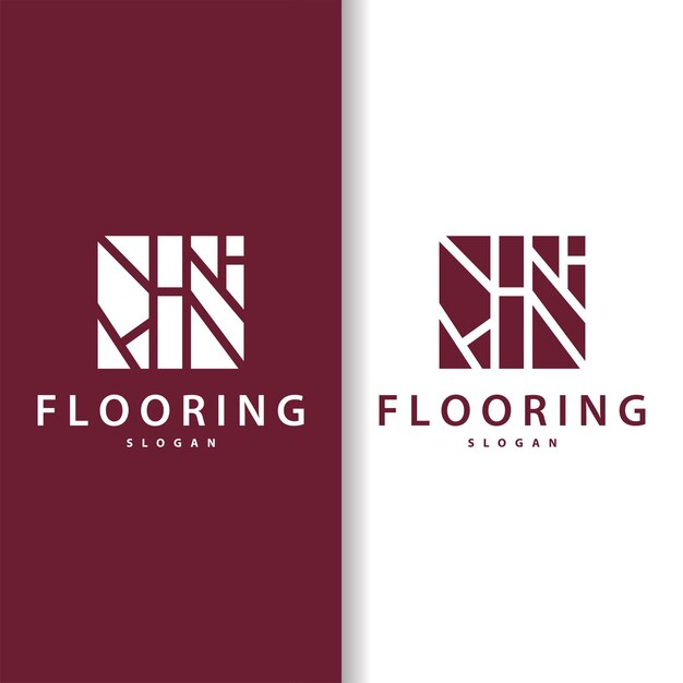 Logotipo del piso diseño abstracto simple decoración del hogar ilustración vectorial de azulejos de cerámica