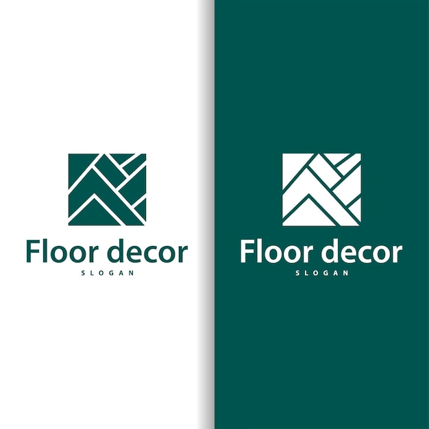 Logotipo del piso diseño abstracto simple decoración del hogar ilustración vectorial de azulejos de cerámica