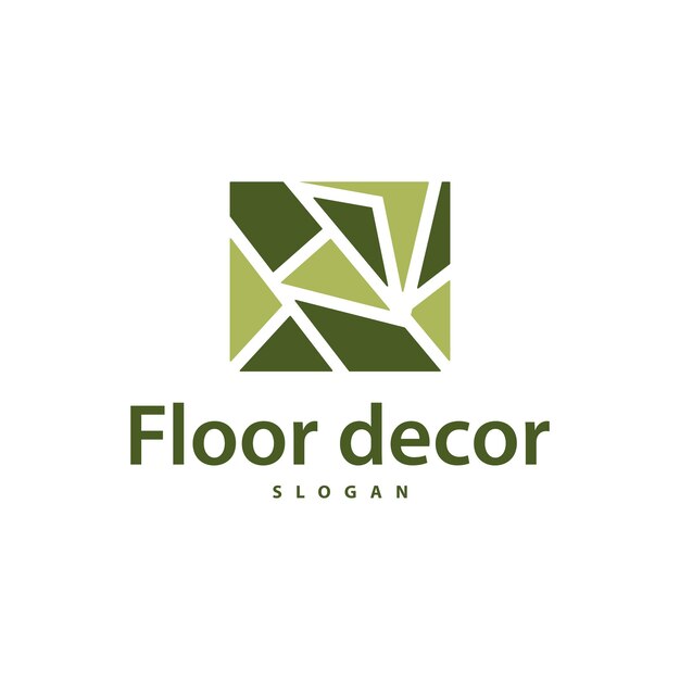 Logotipo del piso diseño abstracto simple decoración del hogar ilustración vectorial de azulejos de cerámica
