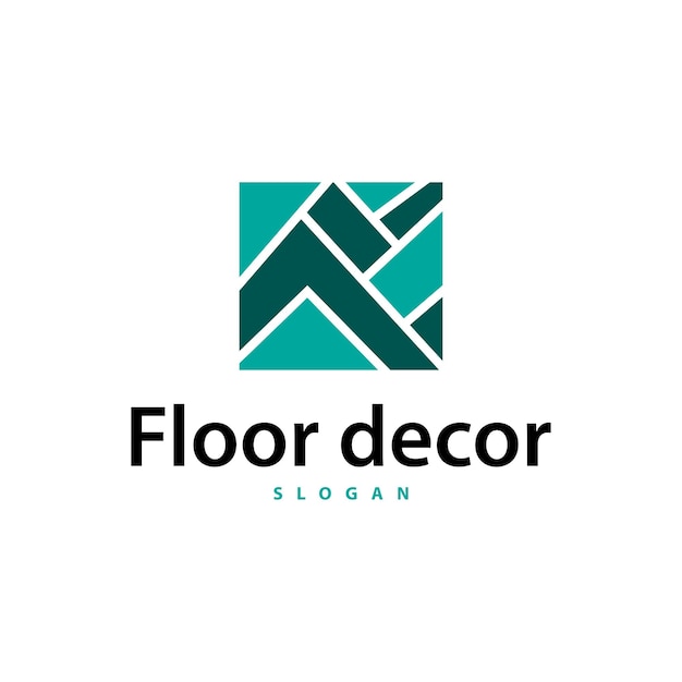 Logotipo del piso diseño abstracto simple decoración del hogar ilustración vectorial de azulejos de cerámica