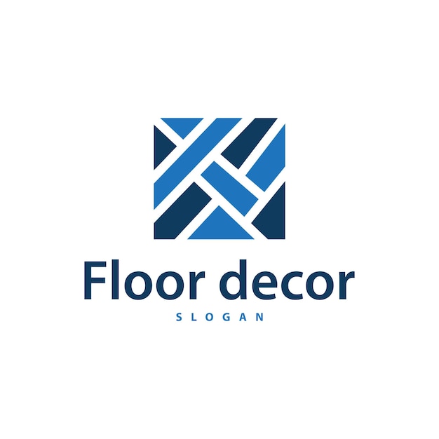 Logotipo del piso diseño abstracto simple decoración del hogar ilustración vectorial de azulejos de cerámica