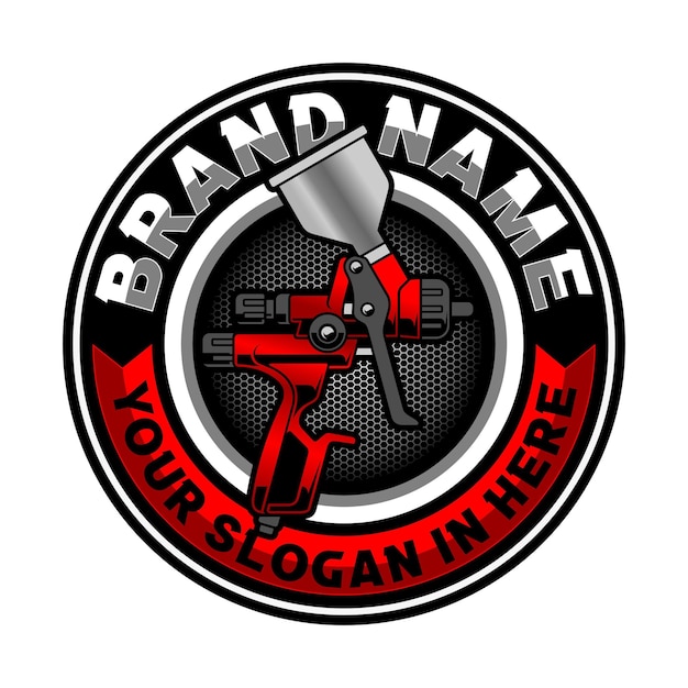El logotipo de la pistola de pulverización