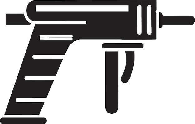 Logotipo de pistola de rayos alienígena con un ambiente extraterrestre