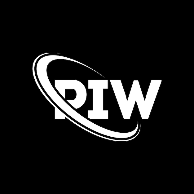 Logotipo piw piw letra piw letra diseño del logotipo iniciales piw logotipo vinculado con círculo y mayúscula monograma logotipo piw tipografía para negocios de tecnología y marca inmobiliaria