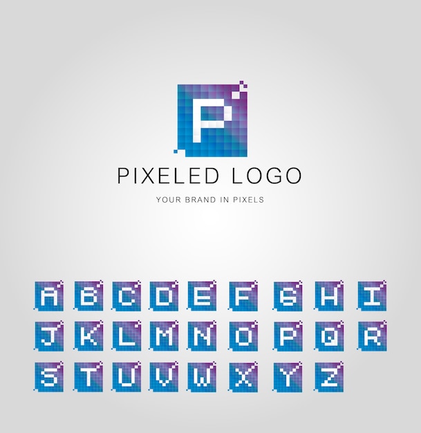 Vector logotipo de pixeled