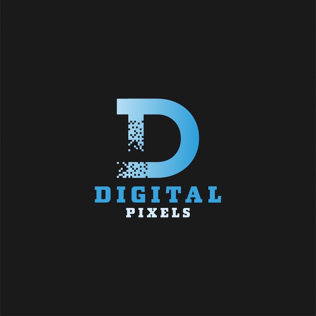 Logotipo de píxeles digitales