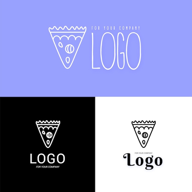Logotipo de pizza logotipo de comida rápida icono de pizza diseño web o empresa ilustración vectorial aislada eps