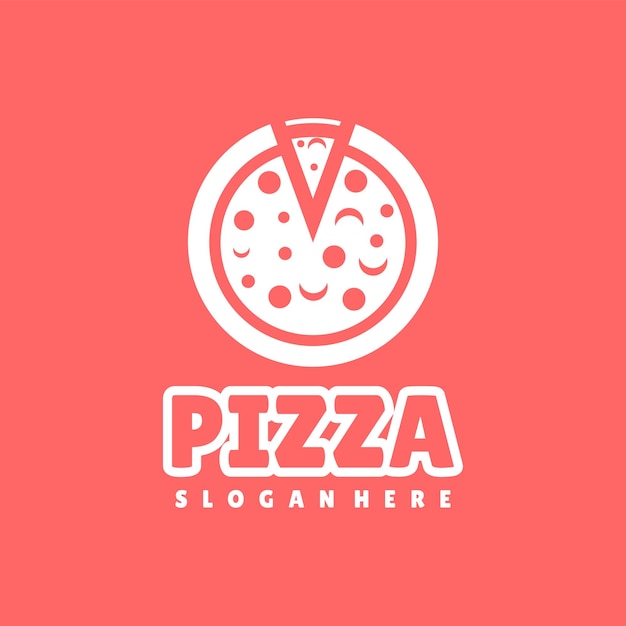 El logotipo de la pizza plana