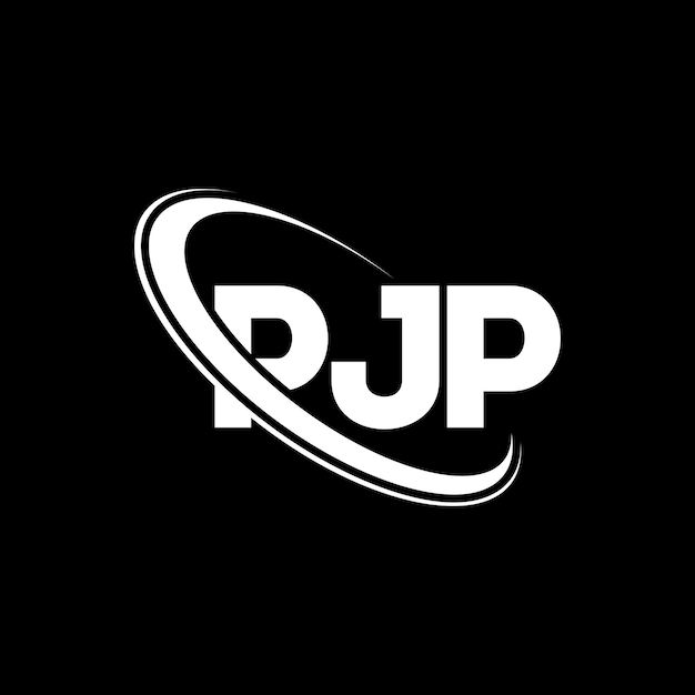 Logotipo de PJP Diseño de logotipo de la carta PJP Iniciales Logotipo PJP vinculado con círculo y monograma en mayúscula Logotipo PJ tipografía para negocios tecnológicos y marca inmobiliaria
