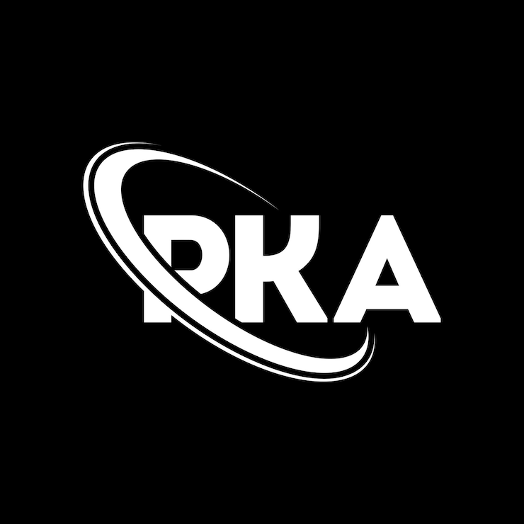 Vector el logotipo pka pka letra pka letra diseño de logotipo iniciales pka logotipo vinculado con círculo y mayúscula monograma logotipo pca tipografía para negocios de tecnología y marca inmobiliaria