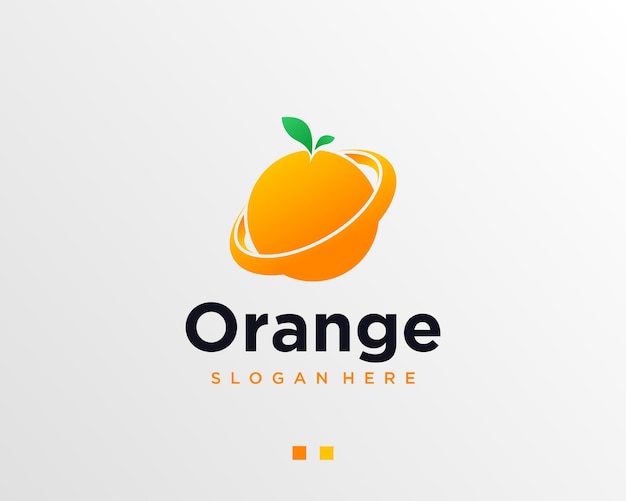 El logotipo del planeta naranja