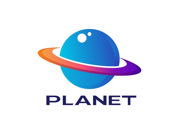 Logotipo del planeta con el título 'planeta' en la parte superior.