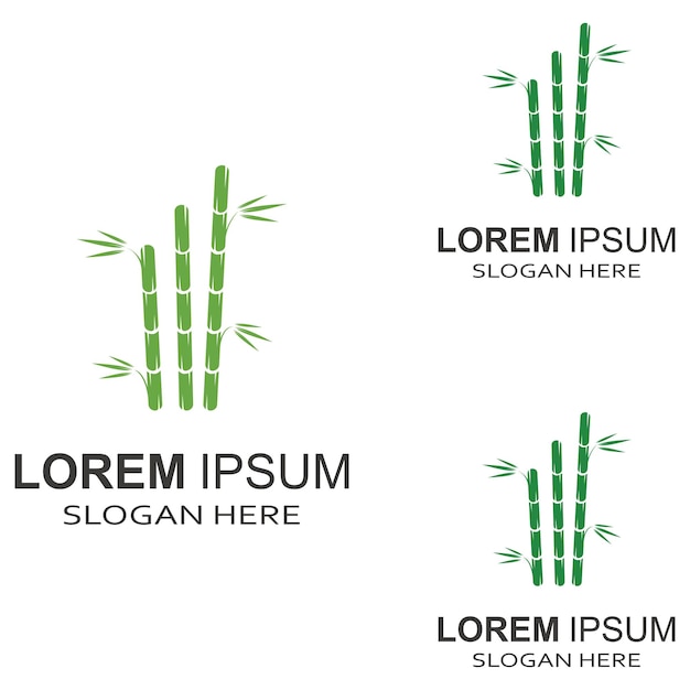 Logotipo de una planta de bambú o un tipo de planta hueca Usando un diseño de concepto de vector de negocio de ilustración moderna