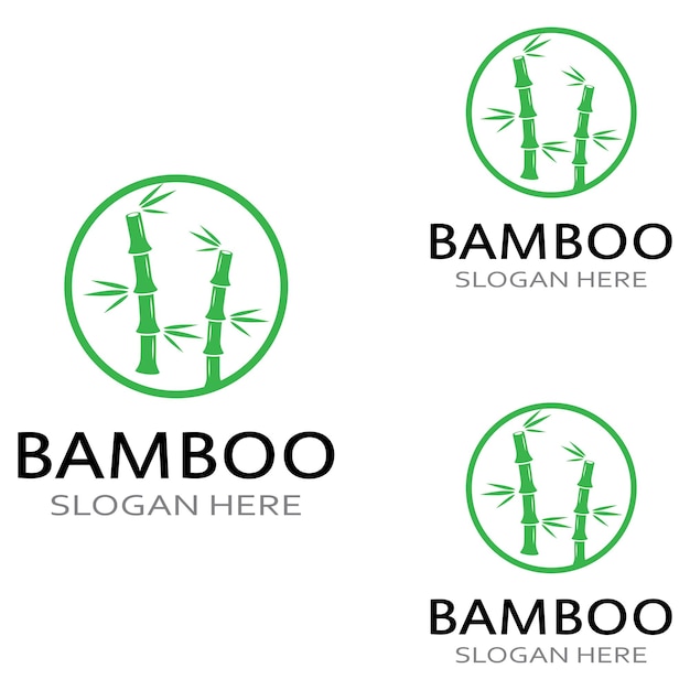 Logotipo de una planta de bambú o un tipo de planta hueca usando un diseño de concepto de vector de negocio de ilustración moderna