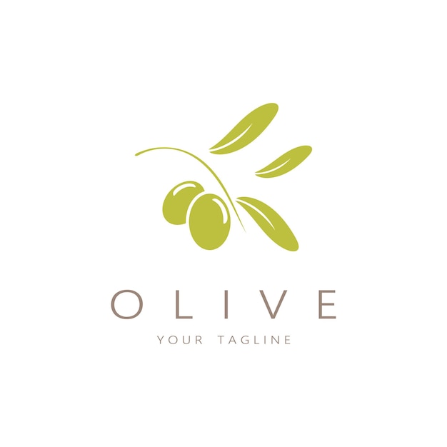 logotipo de planta de hoja y fruta de oliva natural Herbalolive oilcosmetics o beautybusinesscosmetology