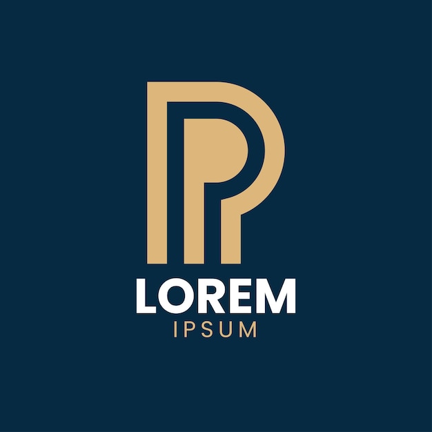 Logotipo de plantilla creativa de letra P