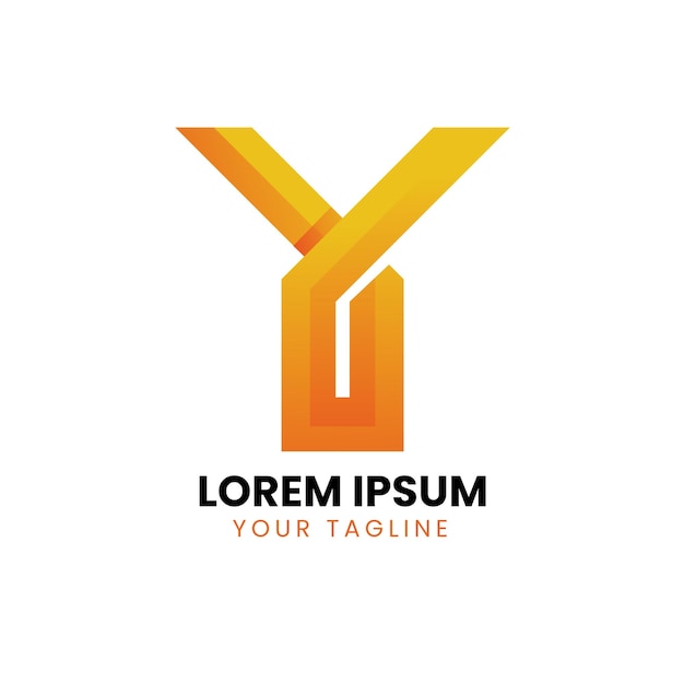 Logotipo de plantilla creativa de letra Y