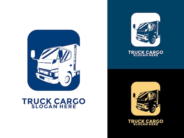 El logotipo de la plantilla de diseño de la empresa de transporte rápido de carga expreso