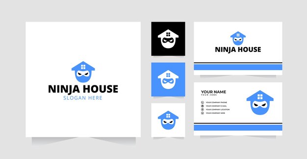 Logotipo de plantilla de diseño de logotipo de inicio ninja